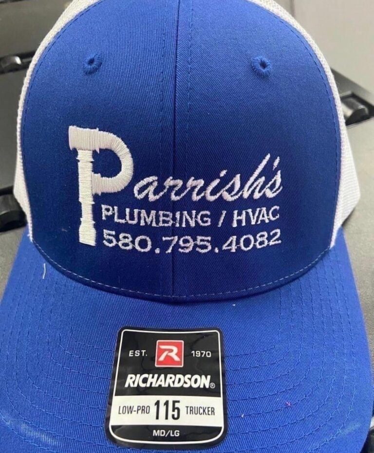 Parrish’s Plumbing embroidered hats
